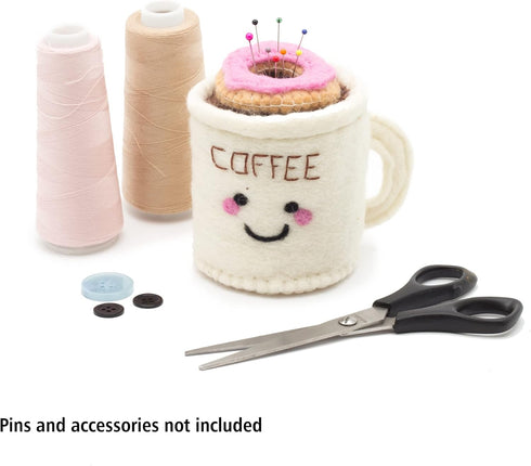 GLACIART ONE Sewing Needles & Pin Cushion Coffee Mug | Large Size |Durable & Handmade Craft Sewing Supplies | Also for Quilting Pins/Needles, Sewi...
