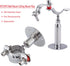 2PCS Wall Mount Ceiling Mount Pipe 304 Stainless Steel Pipe Supports Pipe Standoff Adjustable Height 30-60mm?1.18"-2.36"?for OD Pipe 15-19mm(0.59-...