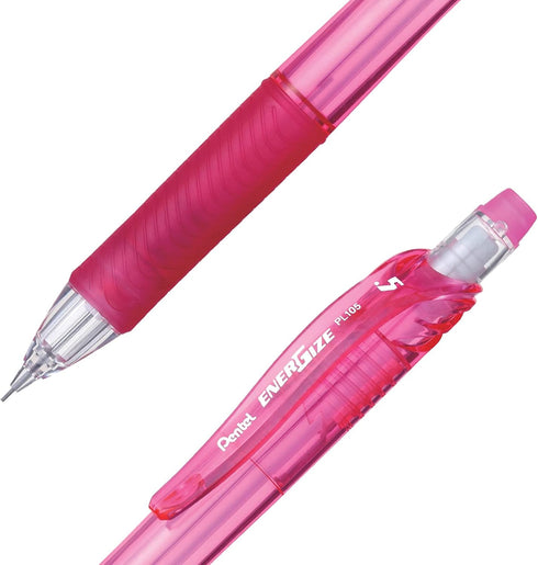 Pentel EnerGize-X Mechanical Pencil (0.5mm) Pink Barrel, Box of 12 (PL105P)...