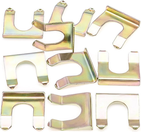 10PCS Brake Line Clips, U Shape Metal Brake Line Clips Brake Line Retainer Brake Hose Bracket Replacement Hose Retaining Clip Brake Hose Lock for ...