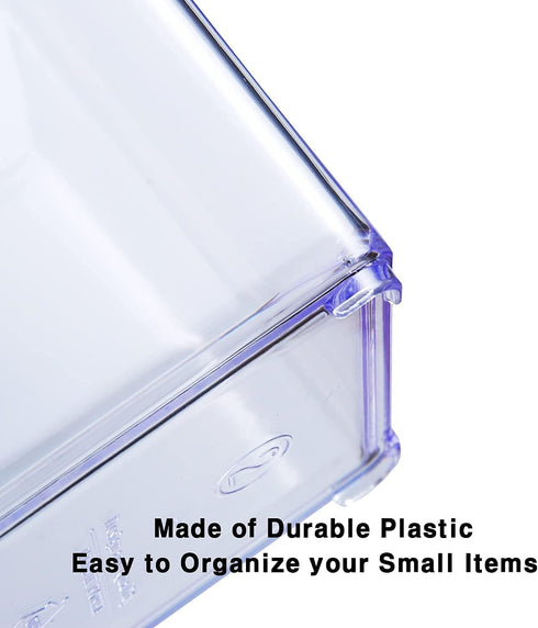 carrotez Makeup Organizer, Drawer Organizer, 2 Compartment Clear Plastic Organizer for Makeup, Bathroom, Desk, Vanity, Office...
