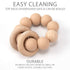 Silicone Baby Teether, Food Grade Silicone & Beech Baby Teething Toy, BPA Free (Sage)...
