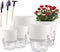 Plant and Flower Pot Set, 5 Pack 6/4.1/3.2 Inch Self Watering Pots for Indoor Plants Wicking Pots, Modern Decorative Planter Pot for House Plants,...