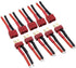 Blomiky 5 Pairs Female and Male 14AWG Silicon Wire Extention Deans T Plug Connector for RC Cars Drone Lithium Battery T Plug 5...