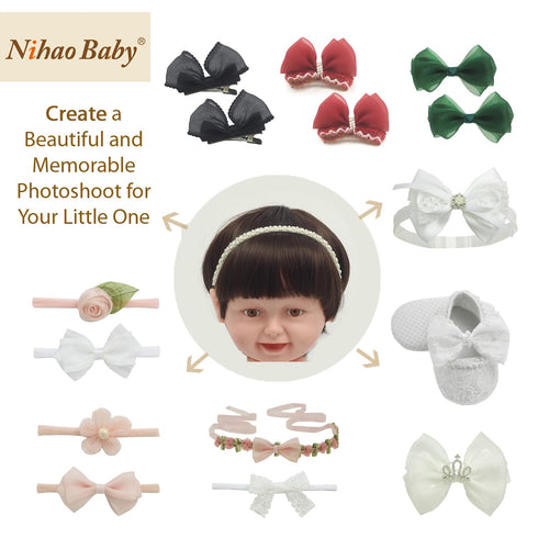 Baptism Headband for Baby Infant Toddler Girls White Christening Headband (0-2 Months)...