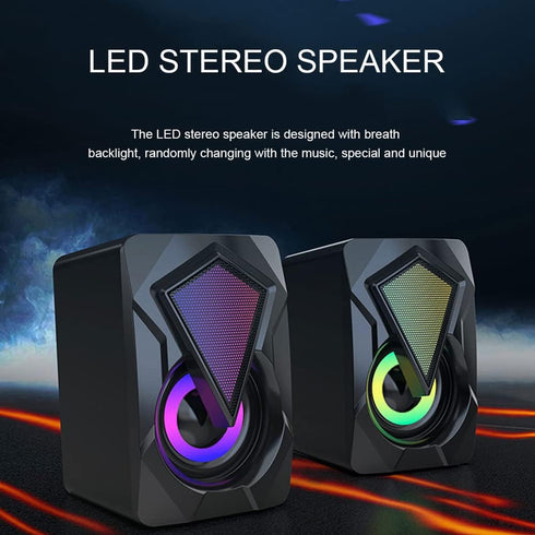 Computer 3.5mm Speakers Led/Volume Control Powered by USB for Laptop...