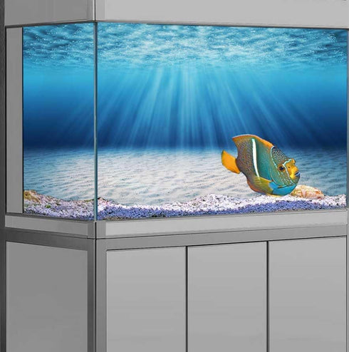 Undersea Aquarium Background, Blue Ocean Sea Sunshine Underwater Fish Tank Decorations Backdrop, Ecological Submarine Landscape Fish Tank Backgrou...