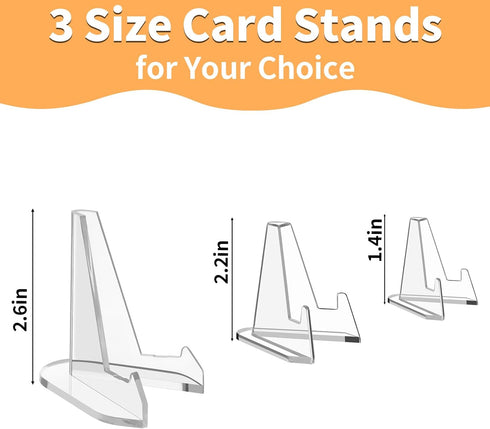Card Display Stand, 30 Pack Clear Card Stands, Arcylic Card Display, Mini Card Stands for Sports Cards, Sports Card Holder, Graded Card Display (2...