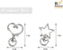 RP Remarkable Power, 100 Pack Silver Metal Star Heart Shape Claw Swivel Lobster Clasp Alloy Snap Hook Keychain Clip for Jewelry Making Bag Accesso...