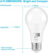 Dusk to Dawn Light Bulbs Outdoor, 60W Equivalent, Daylight, LED 9.5W, A19, 2-Pack, HQ-H011...