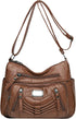 Womens Crossbody Bag Soft Leather Handbags Multi Pocket Satchel Waterproof Hobo Shoulder Bag Messenger Bag...
