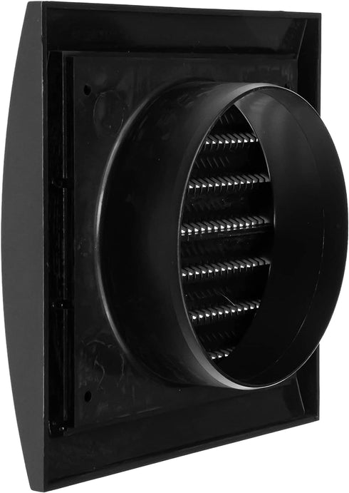 Anthracite Exhaust Hood Vent 4'' Inch with Built-in Pest Guard Screen, Anthracite, Air Vent Cover, HVAC Exhaust Vent Duct Cover, Exhaust Cap