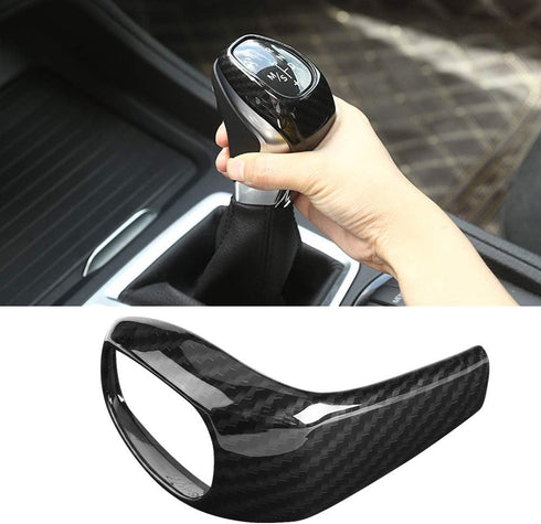 Qiilu Carbon Fiber Gear Shift Knob Cover Sticker Head Trim for X1 F48 2 Series F46 2015-2018...