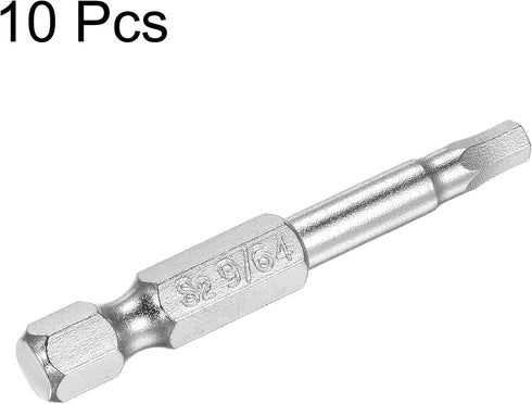 uxcell 9/64" Magnetic Hex Head Screwdriver Bit, 1/4" Hex Shank 2" Length S2 Steel Power Tool, 10 Pcs...