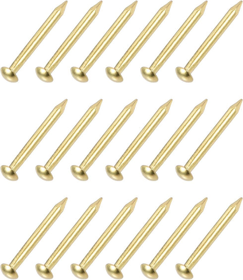 Small Nails (1.5x15mm) 60pcs, Brass Tiny Hardware Nails - for Household Woodworking, Brass Tone...