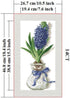 CROSSDECOR Cross Stitch Kits for Adults Full Range of DIY Stamped Cross Stitch Kits Blue Hyacinth Pattern for Gift and Home Decor 14CT 2 Strands 1...