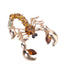 Men Women Retro Crystal Rhinestone Scorpion Brooch Creative Animal Insect Enamel Lapel Pins(Gold), one size...
