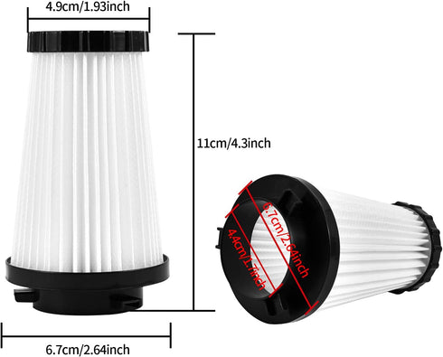 4Pcs Replacement HEPA Vacuum Filter Compatible with Dirt Devil F2 Part #3SFA11500X...