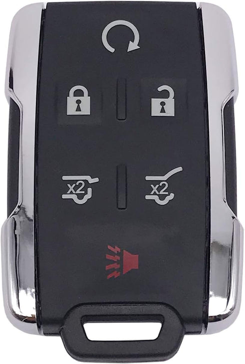 Fits for Chevy Tahoe Suburban/GMC Yukon Key Fob Case Shell Keyless Entry Remote Control Smart Car Key Cover M3N-32337100 (Silver, 6 Button)...