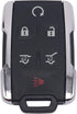 Fits for Chevy Tahoe Suburban/GMC Yukon Key Fob Case Shell Keyless Entry Remote Control Smart Car Key Cover M3N-32337100 (Silver, 6 Button)...