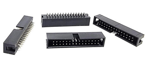 25-Pack 30P DC3 2.54mm 0.1" Pitch 30 Pins Male Box Headers 2x15 Dual Rows 30P Male Straight Pin PCB DIP, Double-Row 2x15 30-P 2.54 mm DC3 IDC Conn...
