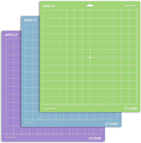 AIRCUT Cutting Mat for Cricut Maker 3/Maker 4/Maker/Explore 3/4/Air 2/Air/One(12x12 Inch, StandardGrip, LightGrip, StrongGrip) Variety Adhesive St...