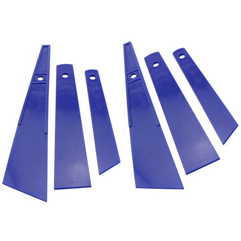 LQ Industrial Glue Spreader 6PCS Blue Plastic Glue Smear Sticks Applicator Leather Scraping Spreaders DIY Leather Craft Tool...