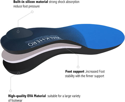 Inserts Relieve Plantar Fasciitis Flat Feet Insoles Arch Supports, Foot Pain Mens Mens 7-7 1/2 | Womens 9-9 1/2...