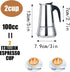 2 Cup 100ML 3.3oz Stovetop Espresso Maker Stainless Steel Moka Pot Espresso Maker Percolator Italian Coffee Maker Capable Moka Coffee Machine Cafe...