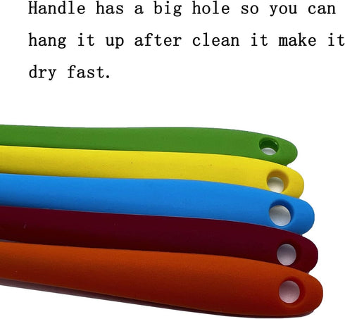 6 Pcs Silicone Spatulas, 8.3 inch Small Rubber Spatula Heat Resistant Non-Stick Flexible Scrapers Baking Mixing Tool...
