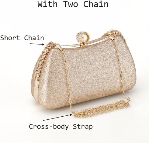 YYW Clutch Purses for Women Formal, Evening Handbags Evening Clutch Vintage Purses Handbags with Detachable Chain...