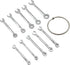 20pcs Mini Wrench Set Open End Wrench Ignition Wrench Sets With Chain Ring British/Metric Type Wrenches (Metric + British)...