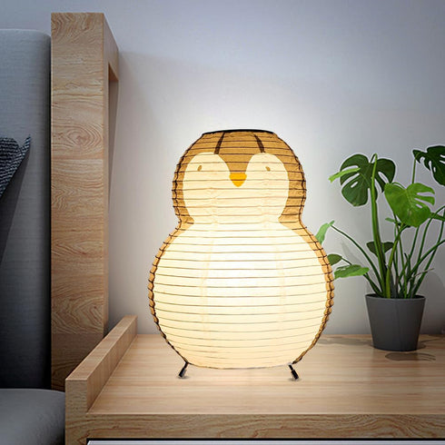 Bedside Table Lamp Paper and Chrome Standing Lamp Room Decoration Festival Lantern Light Nightstand Desk Lamp Bedroom Dresser Living Kids Room Col...