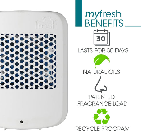 Fresh Products myfresh Dispenser 2.0 Air Freshener, Improved Design, Motion Sensor, White/Gray - 1pk...
