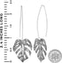 Humble Chic Leaf Earrings for Women - Tropical Palm Threader Dangle Earrings - Long Hanging Boho Dangly Earrings Plated in Gold or Silver Tone...