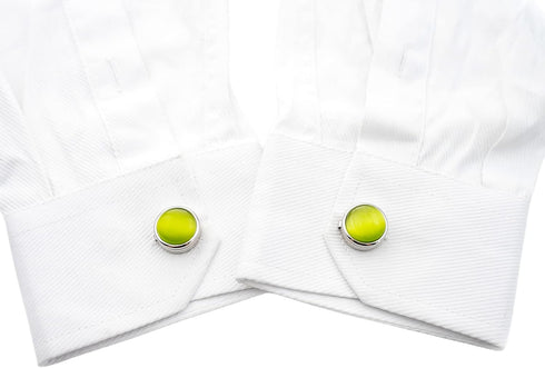 button covers for mens shirts button cover cufflinks cat eye button cover Ladies button covers (Silver-green diameter 1.75cm)...