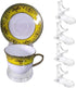 Hipiwe Acrylic Tea Cup Saucer Display Stands Clear Dinnerware Display Easel Stand Teacup Sets Plate Holder, Pack of 5 , High Legs...