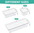 WOWBOX 6 Pack Clear Drawer Organizer Set, Acrylic Drawer Storage Trays, Storage Bins for Makeup, Cosmetics, Jewelries, Utensils, Gadgets, Office...