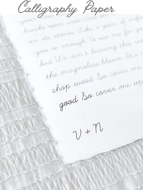300 GSM / 25 Sheets - Handmade Deckle Edge Blank Drawing Watercolor Paper - Mixed Media Loose Leaf Paper - Cotton Rag Handmade Paper for Invitatio...