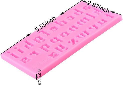 Mujiang Number Chocolate Mould Silicone Letter Mold Candy Making Alphabet Fondant Molds Set of 3...
