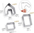 KALAIEN 3Pcs Stainless Steel Christmas Mini House Mold Gingerbread Cookie Cutter Set Cupcake Chocolate House (Small)...