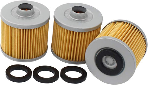 MOTOKU Pack of 3 Oil Filter for Yamaha V Star 250 1100 650 TT500 650 Virago 250 535 700 XT500...