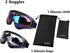 Motorcycle Goggles - Glasses Set of 2 - Dirt Bike ATV Motocross Anti-UV Adjustable Riding Offroad Protective Combat Tactical Military Goggles for ...