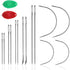 PAFUWEI Sewing Needles Kit,14 Pcs Multifunctional Embroidery Needles with 2 Needle Threaders Heavy Duty Hand Sewing Darning Needle for Upholstery ...