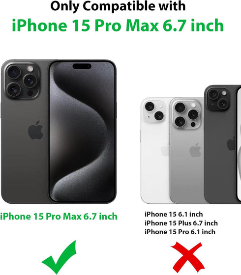 Jelanry Case for iPhone 15 Pro Max, Heavy Duty Rugged Dual-Layer Protection Phone Case with Anti dust Port Scratch Shockproof Matte Armor Back Cov...