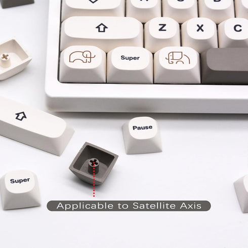 Keycaps,120 Key PBT Keycaps, MA Height Cross Shaft keycaps, Suitable for 61/64/68/84/87/98/104 Key Mechanical Keyboards (Only Sell Keycaps) (Grey)...