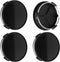 TMS 2.9Inch 75MM Wheel Center Caps, Pack of 4 (Gloss Black, Outer 75MM, Inner 73MM)...