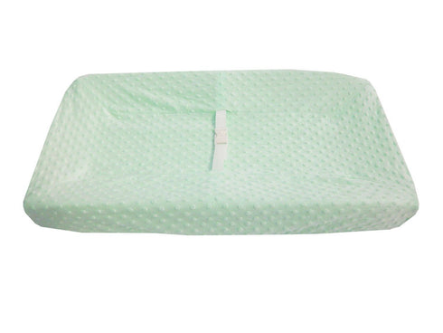 American Baby Company Heavenly Soft Minky Dot Fitted Contoured Changing Pad Cover, Mint Puff, for Boys and Girls...