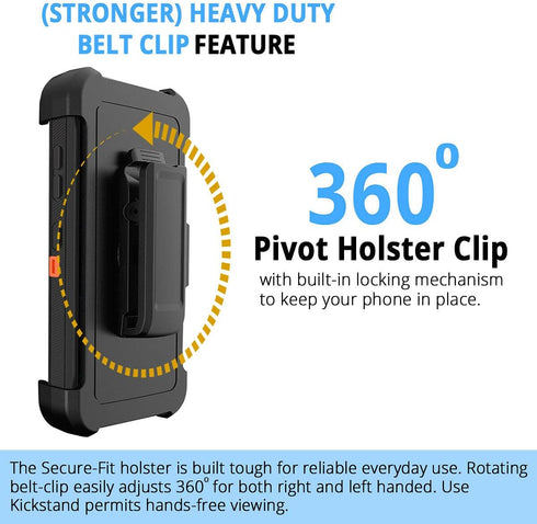 Defender Case Designed for iPhone 12 Pro Max, Protective Defender Shockproof Hybrid Case Dual Layer Design Hard Cover Compatible with iPhone 12 Pr...