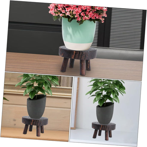 1pc Flower Pot Stand Outdoor Plant Rack Home Accents Decor Outdoor Decoration Freestanding Ladder Shelf Wood Plant Stand Wood Plant Stool Wooden O...